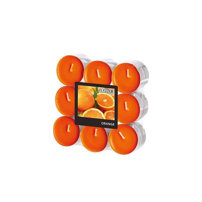 Duftteelichter, Orange, Ø 37,5 mm · 16,6 mm, "Flavour" - Bild 1