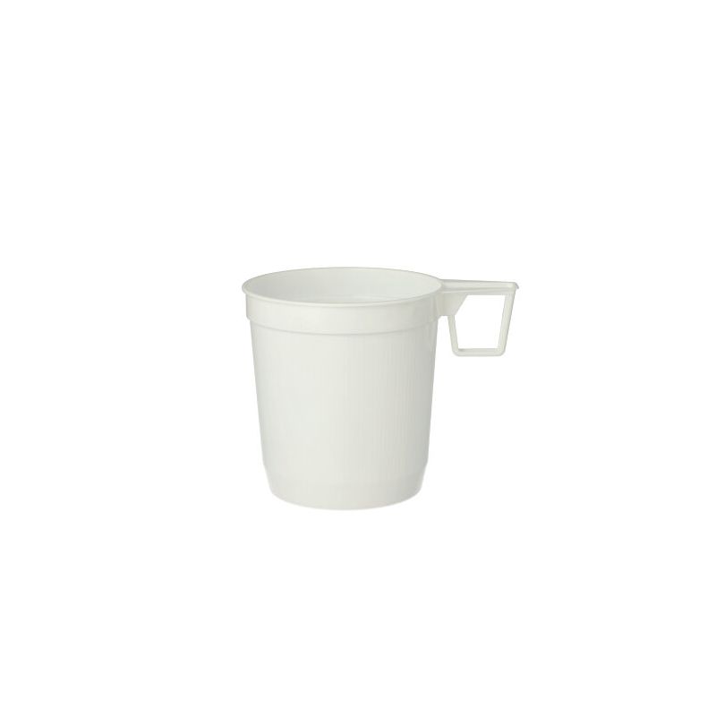 Einweg-Kaffeetassen, PS 0,25 l Ø 8 cm · 8,5 cm weiss - Bild 1