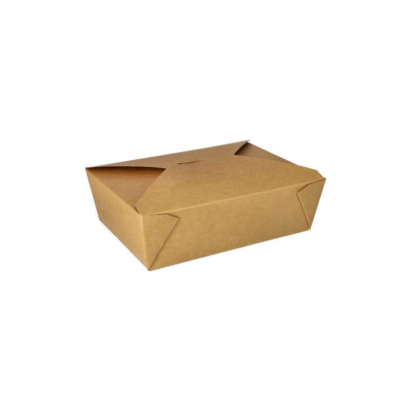 Lunchboxen, Pappe 2000 ml 15,5 x 21,5 cm x 6,5 cm braun - Bild 1