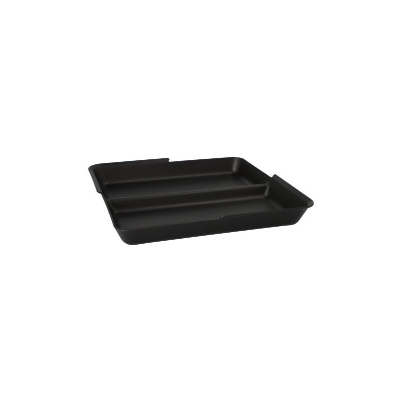 Mehrweg-Foodboxen 2-geteilt, 23,4 x 23,4 x 2,9 cm schwarz - Bild 1