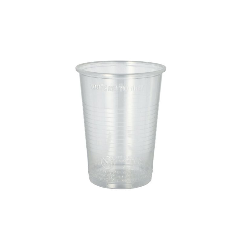 Plastikbecher (PP), 0,4 l Ø 9,5 cm · 12,2 cm transparent mit Schaumrand - Bild 1