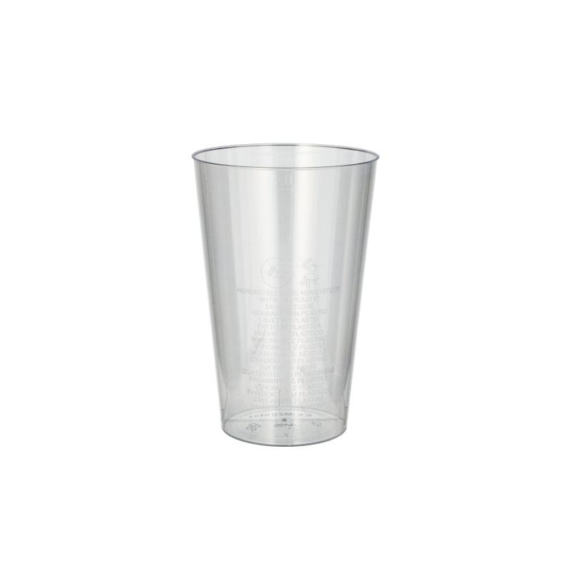 Plastikbecher (PS) 0,4 l Ø 9 cm · 13 cm glasklar - Bild 1