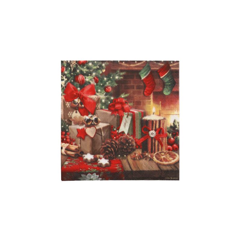 Servietten, 3-lagig 1/4-Falz 33 x 33 cm "Cozy Christmas" - Bild 1