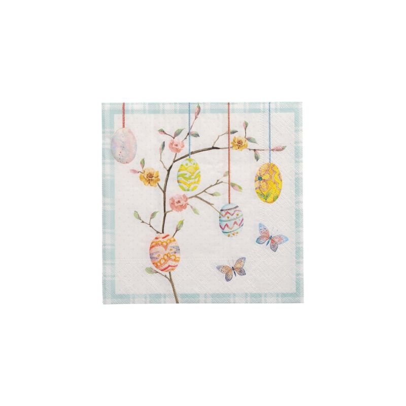 Servietten, 3-lagig 1/4-Falz 33 x 33 cm "Easter Branch" - Bild 1