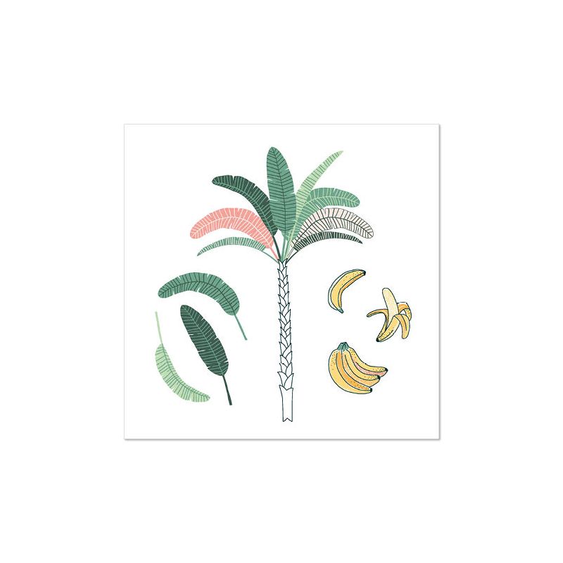 Servietten, 3-lagig 1/4-Falz 33 x 33 cm "Palm and Bananas" - Bild 1