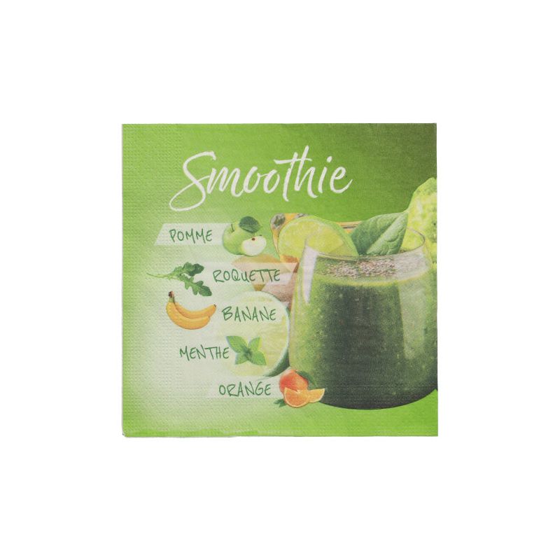 Servietten, 3-lagig 1/4-Falz 33 x 33 cm "Smoothie" - Bild 1