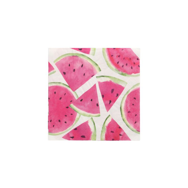 Servietten, 3-lagig 1/4-Falz 33 x 33 cm "Watermelon" - Bild 1