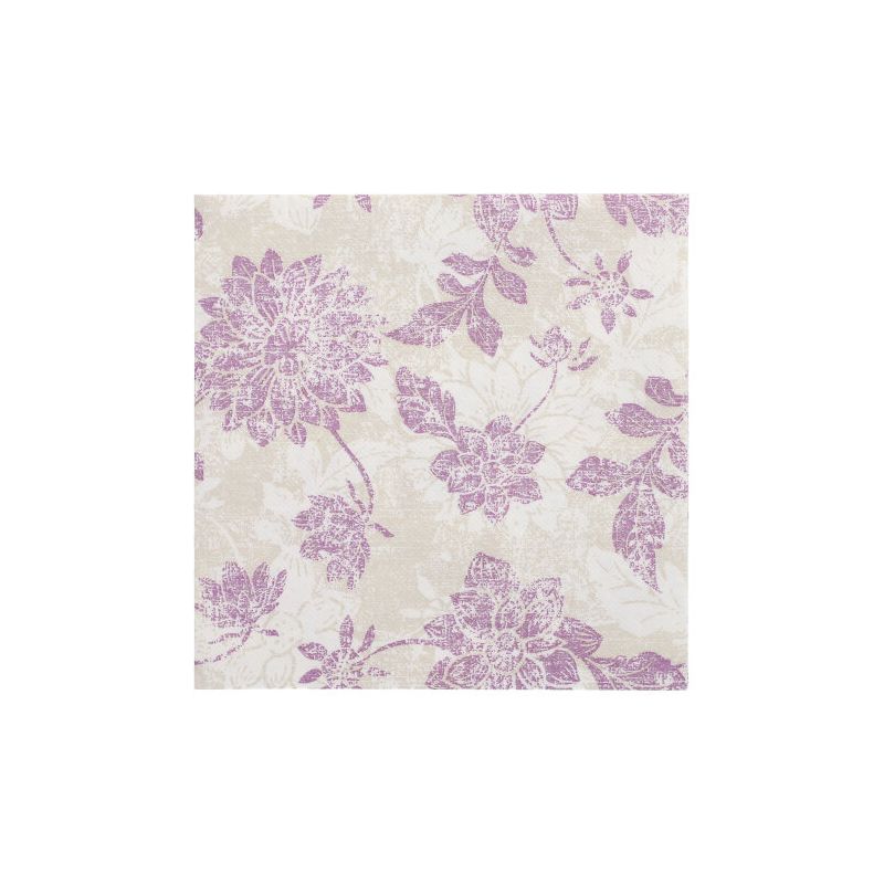 Servietten "ROYAL Collection" 1/4-Falz 40 x 40 cm lila "Flowers" - Bild 1