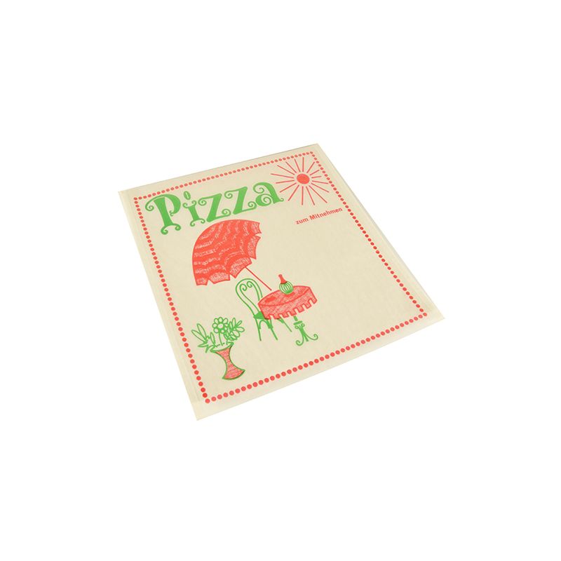 Snacktaschen für Pizza, Pergamin 30 x 30 cm "Cafeteria" fettdicht - Bild 1