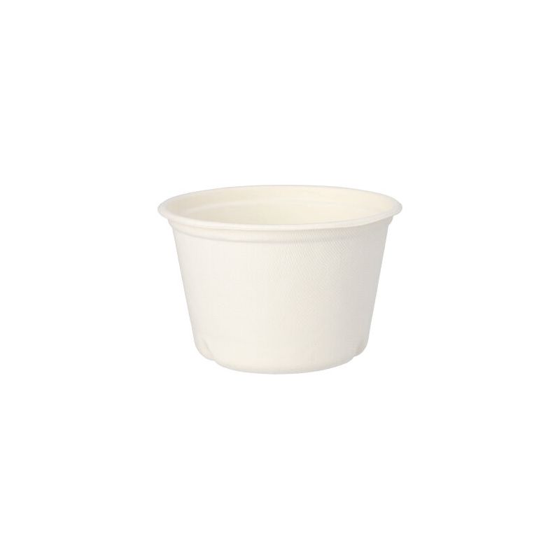 Suppenbecher ToGo, Zuckerrohr "pure" 600 ml weiss - Bild 1