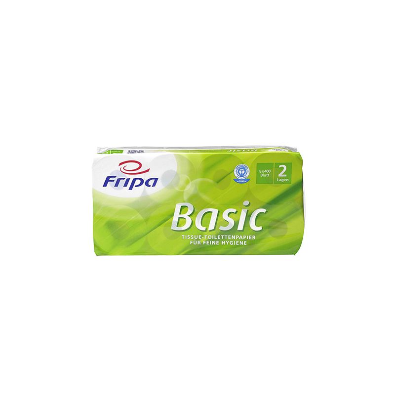 Toilettenpapier 2-lagig, "Basic" weiss, 400 Blatt pro Rolle - Bild 1