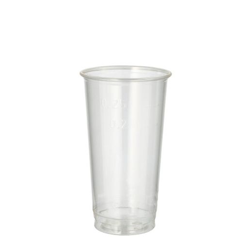 Bierbecher, PLA "pure" 0,2 l Ø 7,05 cm · 12,4 cm glasklar / 0,25 l 1