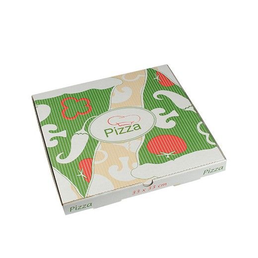 Pizzakartons, Cellulose "pure" eckig 33 cm x 33 cm x 3 cm 1