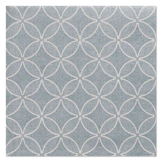 Servietten "ROYAL Collection" 1/4-Falz 40 cm x 40 cm arktikblau "Circle Flowers" 1