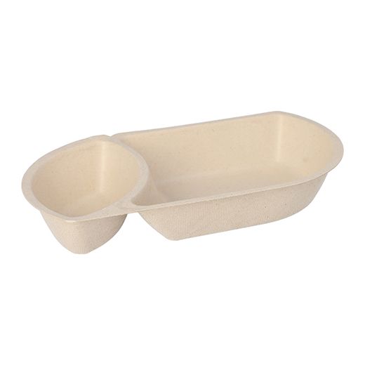 Snacktrays Zuckerrohr 2-geteilt 3,6 cm x 12,4 cm x 22,4 cm natur 1