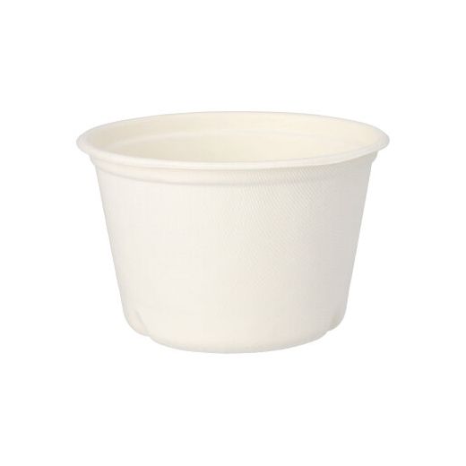 Suppenbecher, Zuckerrohr "pure" 600 ml Ø 14 cm · 9 cm weiss 1