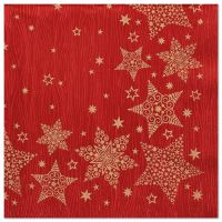 Servietten, 3-lagig 1/4-Falz 40 cm x 40 cm bordeaux "Christmas Shine"