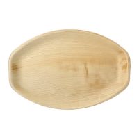 Tabletts, Palmblatt "pure" oval 3 cm x 37 cm x 25 cm natur