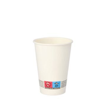 Automatenbecher, Pappe "To Go" 0,18 l Ø 7 cm · 9,2 cm weiss