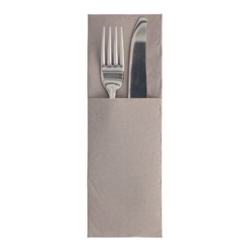 Servietten "ROYAL Collection" 48 cm x 30 cm grau mit Besteckfalz