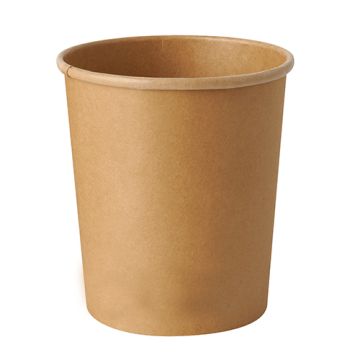 Suppenbecher, Pappe rund 940 ml Ø 11,5 cm · 13 cm braun