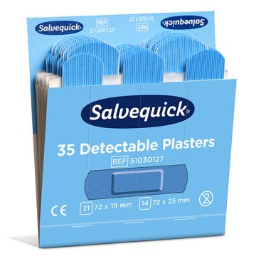 "Cederroth" Salvequick Detectable Pflaster (35 Stück) blau , Refill