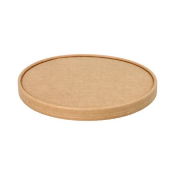 Deckel für Salatschalen, Pappe "pure" rund Ø 18,4 cm braun