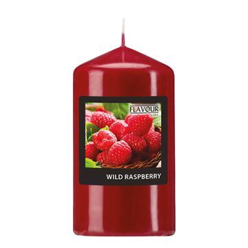 "Flavour by GALA" Duft-Stumpenkerze Ø 58 mm · 110 mm weinrot - Wild Raspberry