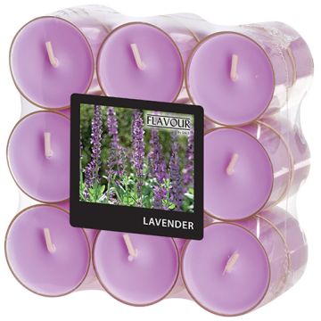 "Flavour by GALA" Duftlichte Ø 38 mm · 24 mm violett - Lavender in Polycarbonathülle