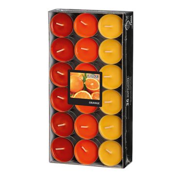 "Flavour by GALA" Duftlichte Ø 38 mm · 17 mm orange - Orange "Ton in Ton"