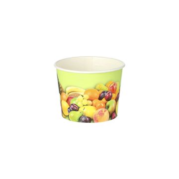 Eisbecher, Pappe rund 100 ml Ø 7 cm · 5,3 cm "Früchte"