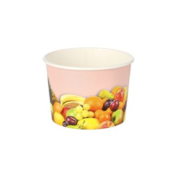 Eisbecher, Pappe rund 150 ml Ø 7,7 cm · 5,5 cm "Früchte"