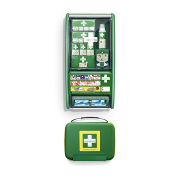 "Cederroth" First Aid & Burn Station Set DIN 13157 22,7 cm x 29,4 cm x 57,2 cm grün 91-teilig