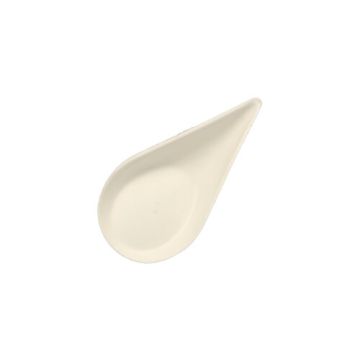 Fingerfood - Teller, Zuckerrohr "pure" 10,5 cm x 5,7 cm weiss "Drop"