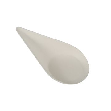 Fingerfood - Teller, Zuckerrohr "pure" 10,5 cm x 5,7 cm weiss "Drop"