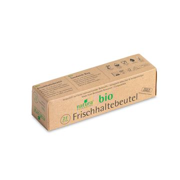 "Naturapackaging" Frischhaltebeutel Mater-Bi 2 l 21 cm x 32 cm in Faltschachtel