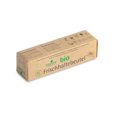 "Naturapackaging" Frischhaltebeutel Mater-Bi 6 l 24 cm x 50 cm in Faltschachtel