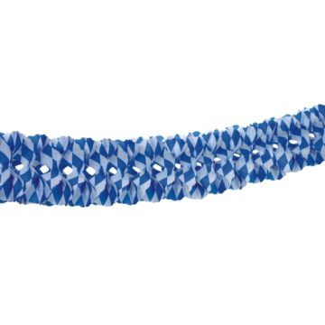 Großraumgirlande, Papier Ø 16 cm · 10 m "Bayrisch Blau" schwer entflammbar