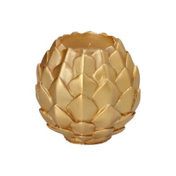 Kugelkerze Ø 10 cm gold "Pine Cone"