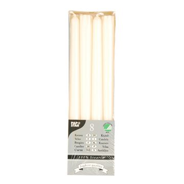 Leuchterkerzen Ø 2,2 cm · 25 cm creme aus 100 % Stearin