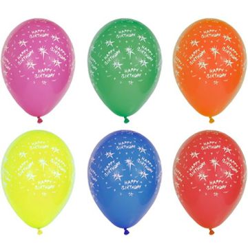 Luftballons Ø 29 cm farbig sortiert "Happy Birthday"