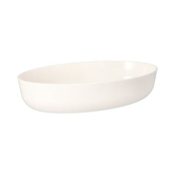 Mehrweg-Schalen oval 1600 ml 6 cm x 16,5 cm x 26 cm weiss "Cella"