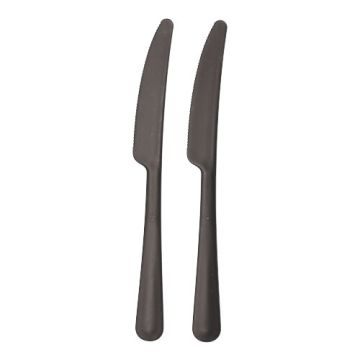 "Circulware by Haval" Mehrweg-Messer PP-MF 19,7 cm schwarz "Gaia" extra stabil, in Spenderbox