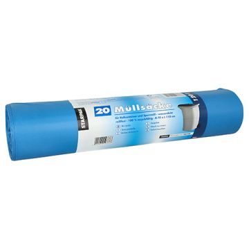 Müllsäcke, LDPE 120 l 110 cm x 70 cm blau