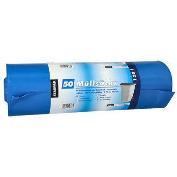 Müllsäcke, LDPE 120 l 110 cm x 70 cm blau