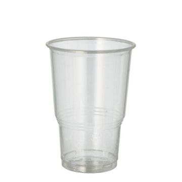 Kaltgetränkebecher, PLA "pure" 0,25 l Ø 7,8 cm · 11 cm glasklar mit Schaumrand