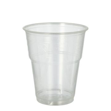 Kaltgetränkebecher, PLA "pure" 0,3 l Ø 9,5 cm · 11 cm glasklar mit Schaumrand