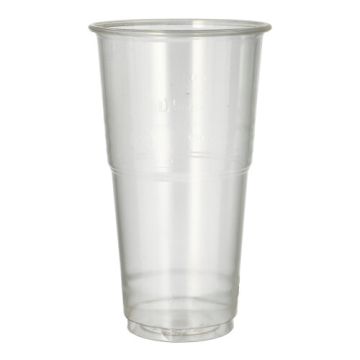 Kaltgetränkebecher, PLA "pure" 0,5 l Ø 9,5 cm · 16,2 cm glasklar mit Schaumrand