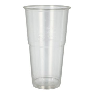 Kaltgetränkebecher, PLA "pure" 0,5 l Ø 9,5 cm · 16,2 cm glasklar mit Schaumrand