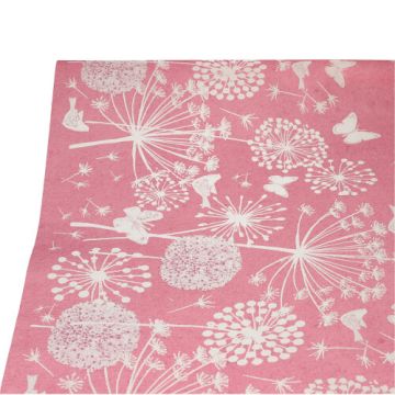 Tischdecke, Papier 3 m x 1,2 m fuchsia "Meadow"